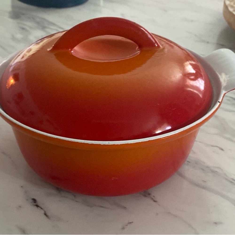 Orange Flame cast iron enamel 1 qt baking dish